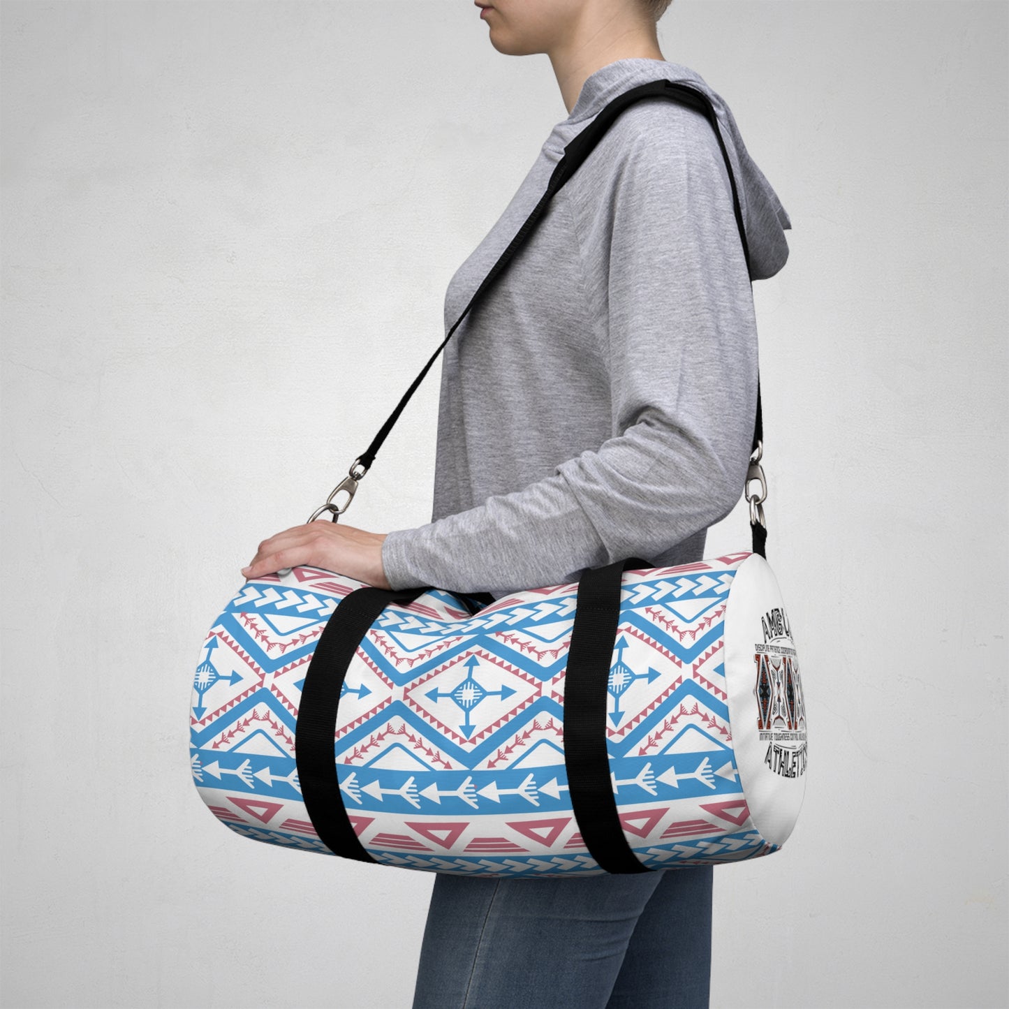 Duffel Bag, Blue Pattern